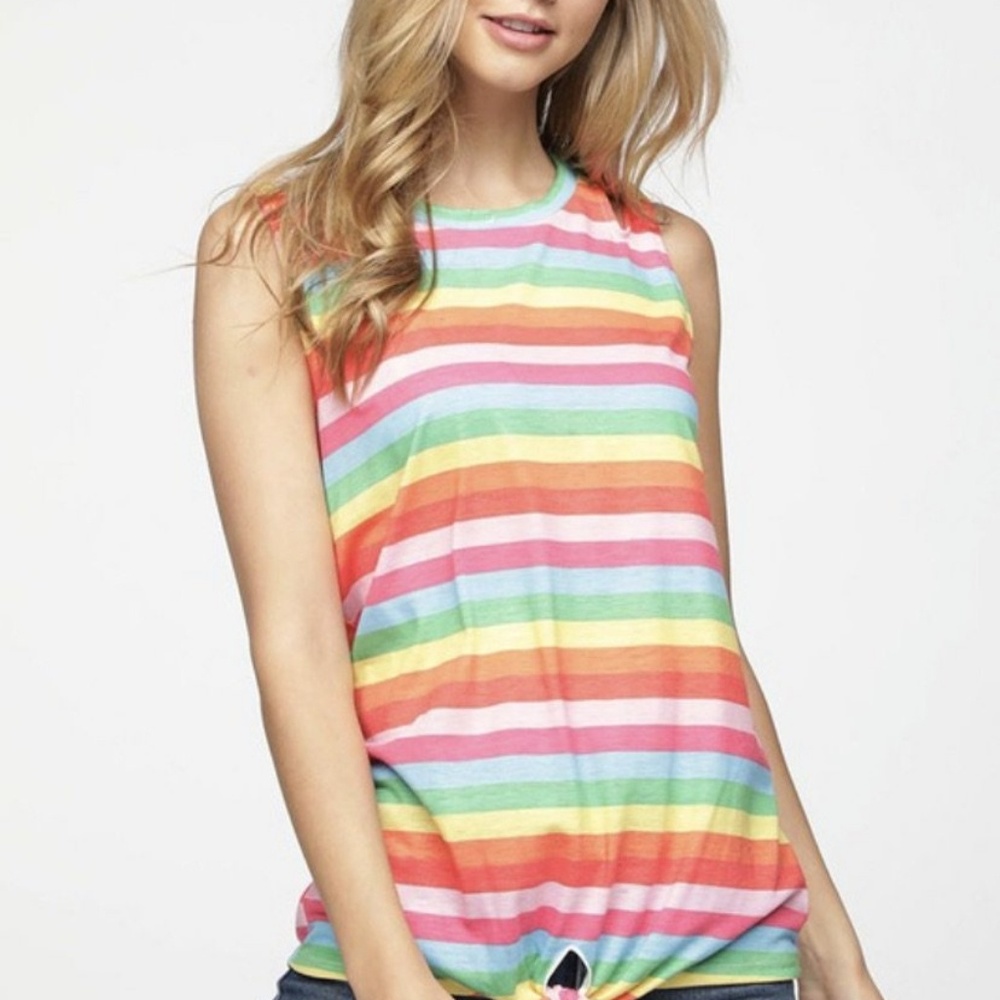 Cut Out Stripe Tank